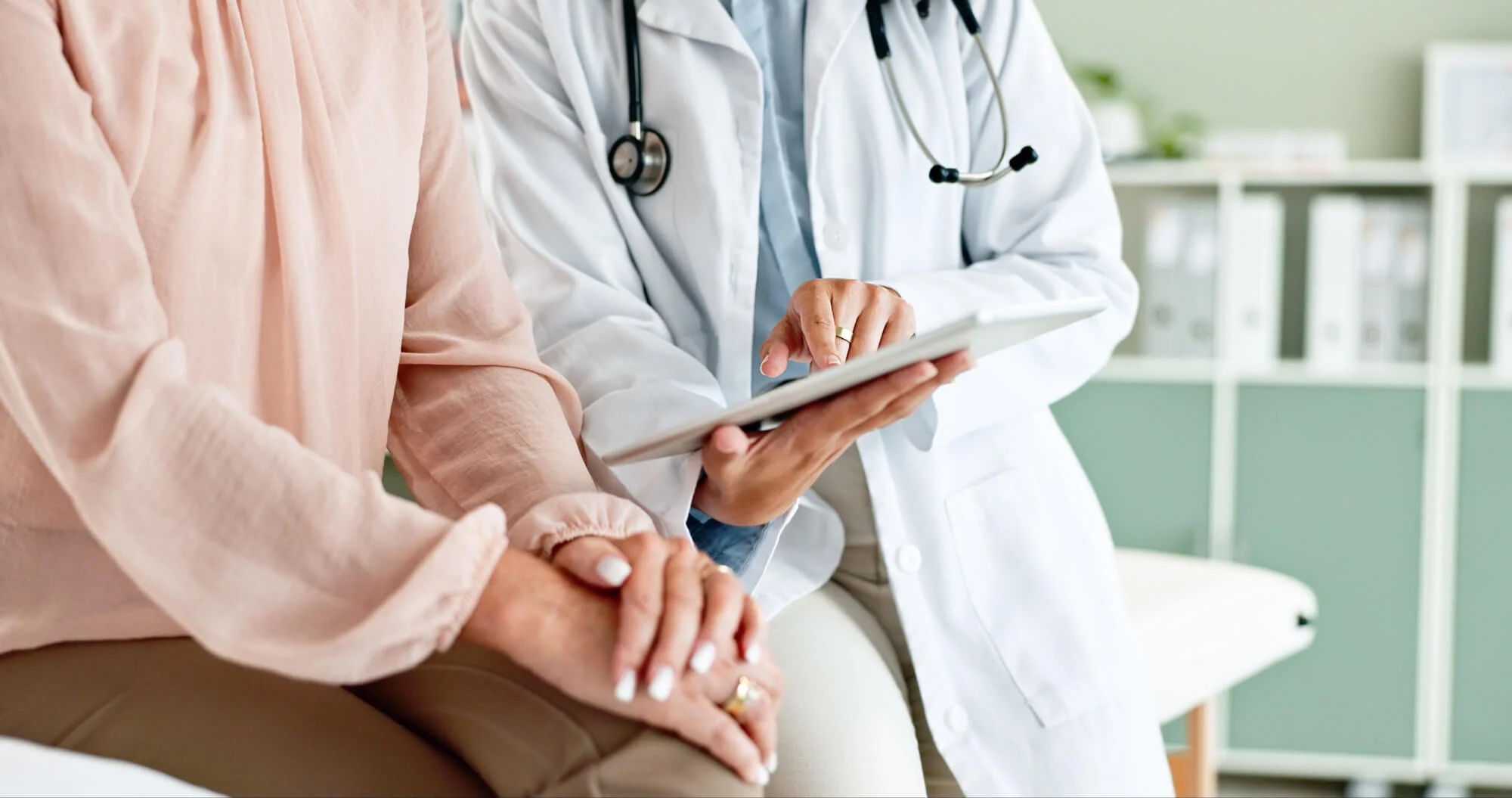 a doctor discussing results with a patient